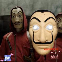Mặt Nạ Queen Salvador Dali - Đạo Cụ Hóa Trang Money Heist Cho Tiệc Halloween, Giáng Sinh, Độc Đáo Và Đậm Chất Nghệ Thuật