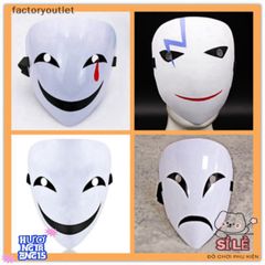 Mặt Nạ Cosplay Bicolor Anime . Đen - Phụ Kiện Thời Trang Hóa Trang Độc Đáo cho Fan Anime và Sự Kiện Cosplay