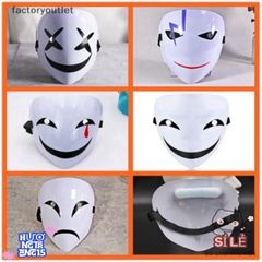 Mặt Nạ Cosplay Bicolor Anime . Đen - Phụ Kiện Thời Trang Hóa Trang Độc Đáo cho Fan Anime và Sự Kiện Cosplay