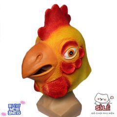 Mặt Nạ Gà Trống Bằng Cao Su Tự Nhiên - Phụ Kiện Hóa Trang Halloween Vui Nhộn Cho Tiệc Cosplay và Sự Kiện Thú Vị