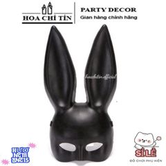 Mặt Nạ Tai Thỏ Bunny Đen Trắng - Phụ Kiện Halloween Độc Đáo Cho Trang Phục Dự Tiệc, Halloween và Hóa Trang Sexy