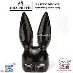 Mặt Nạ Tai Thỏ Bunny Đen Trắng - Phụ Kiện Halloween Độc Đáo Cho Trang Phục Dự Tiệc, Halloween và Hóa Trang Sexy