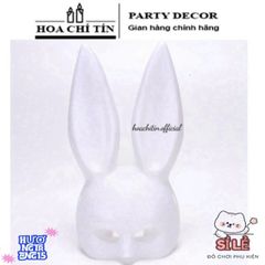 Mặt Nạ Tai Thỏ Bunny Đen Trắng - Phụ Kiện Halloween Độc Đáo Cho Trang Phục Dự Tiệc, Halloween và Hóa Trang Sexy