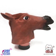 Mặt Nạ Hình Ngựa Halloween - Latex Đen Nâu Trắng Cho Tiệc Hóa Trang - Sản Phẩm Độc Đáo Cho Fan Trang Phục