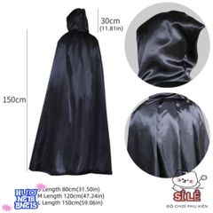 Áo Choàng Halloween Phù Thủy Grim Reaper - Đen, Tím, Đỏ, Sợi Polyester Cao Cấp, Dành Cho Người Lớn & Trẻ Nhỏ