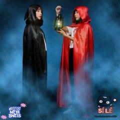 Áo Choàng Halloween Phù Thủy Grim Reaper - Đen, Tím, Đỏ, Sợi Polyester Cao Cấp, Dành Cho Người Lớn & Trẻ Nhỏ
