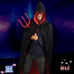 Áo choàng Halloween Đen Đỏ Phù Thủy Hai Mặt - Thời Trang Hóa Trang Cho Người Lớn, Giúp Bạn Nổi Bật Trong Mùa Lễ Hội