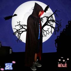 Áo choàng Halloween Đen Đỏ Phù Thủy Hai Mặt - Thời Trang Hóa Trang Cho Người Lớn, Giúp Bạn Nổi Bật Trong Mùa Lễ Hội