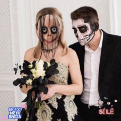 Mặt Nạ Kinh Dị Halloween - Đạo Cụ Trang Trí Ma Quái Cho Bữa Tiệc - Thiết Kế Độc Đáo, Dễ Đeo, Chất Liệu Nhựa Bền Bỉ