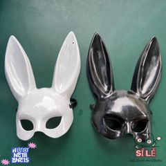 Mặt Nạ Tai Dài Bunny Đen Trắng - Phụ Kiện Hóa Trang Độc Đáo Halloween Cho Trẻ Em Và Người Lớn, Giao Hàng Nhanh