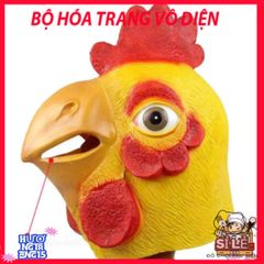 Mặt Nạ Gà Vàng Lấp Lánh - Phụ Kiện Hóa Trang Halloween Độc Đáo, Latex An Toàn Cho Tiệc Tùng Và Chụp Ảnh