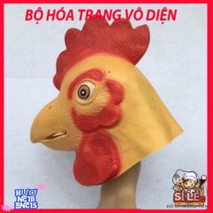 Mặt Nạ Gà Vàng Lấp Lánh - Phụ Kiện Hóa Trang Halloween Độc Đáo, Latex An Toàn Cho Tiệc Tùng Và Chụp Ảnh