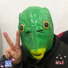 Mặt Nạ Người Cá Xanh Hài Hước - Phụ Kiện Hóa Trang Cosplay Hoàn Hảo Cho Tiệc Halloween và Lễ Hội