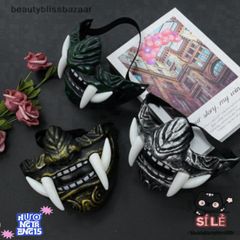 Mặt Nạ 3D Samurai Oni Nhật Bản - Đạo Cụ Halloween Hóa Trang Kinh Dị - Phụ Kiện Cosplay Độc Đáo, An Toàn, Thoải Mái