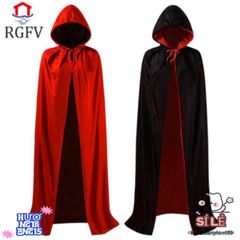 Áo Choàng Phù Thủy Hai Lớp RGFV - Trang Phục Halloween Độc Đáo Cho Người Lớn, Thời Trang Cosplay Hóa Trang, Màu Đen & Đỏ