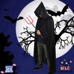 Áo Choàng Phù Thủy Hai Lớp RGFV - Trang Phục Halloween Độc Đáo Cho Người Lớn, Thời Trang Cosplay Hóa Trang, Màu Đen & Đỏ
