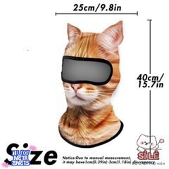 Mặt Nạ Balaclava 3D Mèo Musion - Che Nắng Thoáng Khí, Phụ Kiện Thời Trang Cho Nam Nữ Đam Mê Hoạt Động Ngoài Trời
