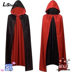 Áo Choàng Halloween Đen Đỏ LISHUANG 59 inch - Đạo Cụ Cosplay Bí Ẩn Cho Tiệc Hóa Trang Kinh Dị