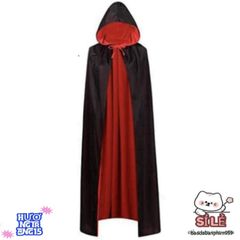 Áo Choàng Halloween Đen Đỏ LISHUANG 59 inch - Đạo Cụ Cosplay Bí Ẩn Cho Tiệc Hóa Trang Kinh Dị