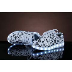 Giày Phát Sáng Nốt Nhạc Đổi Màu 7 Màu - Thời Trang Nam Nữ, Chống Nước, LED Cho Tiệc Tùng, Sự Kiện