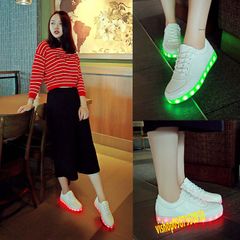 Giày Phát Sáng Trắng LED 7 Màu - Chống Nước Chống Va Đập, Thời Trang Unisex Cho Tiệc và Sự Kiện, 8 Chế Độ Sáng Tùy Chỉnh