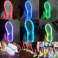 Giày Phát Sáng Trắng LED 7 Màu - Chống Nước Chống Va Đập, Thời Trang Unisex Cho Tiệc và Sự Kiện, 8 Chế Độ Sáng Tùy Chỉnh