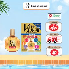 Nước Nhỏ Mắt Rohto Gold 40 Mild - Giúp Giảm Mỏi Mắt, Dưỡng Ẩm Cho Người Dùng Máy Tính - 20ml Nội Địa Nhật Bản