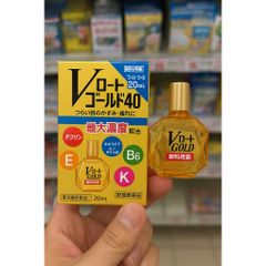 Nước Nhỏ Mắt Rohto Gold 40 Mild - Giúp Giảm Mỏi Mắt, Dưỡng Ẩm Cho Người Dùng Máy Tính - 20ml Nội Địa Nhật Bản