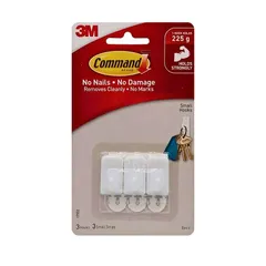 Combo 10 bộ móc treo 3M COMMAND™ 17502ANZ, chịu tải 225g/ móc, 3 móc/vỉ, sản xuất tại Singapore