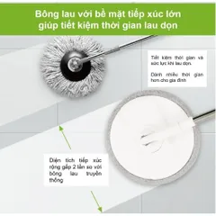 Bộ Lau Nhà Thông Minh 3M Scotch-Brite T6-PD18 - Bông Lau Microfiber Xoay 360 Độ, Giặt và Vắt Tiện Lợi, Màu Xám