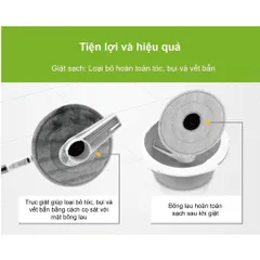 Bộ Lau Nhà Thông Minh 3M Scotch-Brite T6-PD18 - Bông Lau Microfiber Xoay 360 Độ, Giặt và Vắt Tiện Lợi, Màu Xám