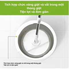 Bộ Lau Nhà Thông Minh 3M Scotch-Brite T6-PD18 - Bông Lau Microfiber Xoay 360 Độ, Giặt và Vắt Tiện Lợi, Màu Xám