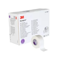 Combo 10 Cuộn Băng Dính Vải Lụa Y Tế 3M Durapore 1538-1 - Siêu Dính, Thoáng Khí, Kích Thước 2,5cm x 9,1m, Chuyên Dụng Trong Y Tế