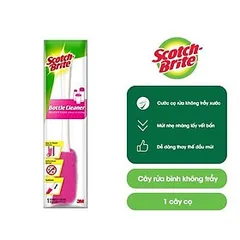 Cây Cọ Rửa Bình Chai 3M™ Scotch-Brite® Màu Hồng - Sản Phẩm Cao Cấp Dài 36cm, Không Trầy Xước, Giúp Vệ Sinh Dễ Dàng
