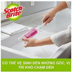 Cây Cọ Rửa Bình Chai 3M™ Scotch-Brite® Màu Hồng - Sản Phẩm Cao Cấp Dài 36cm, Không Trầy Xước, Giúp Vệ Sinh Dễ Dàng