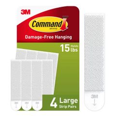 Bộ 8 miếng dán treo tranh 3M Command 17206-ES, chịu trọng tải 7 kg/4 cặp miếng dán, sản xuất tại Mỹ