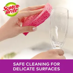Miếng Rửa Chén Hình Sóng 3M Scotch-Brite Easy Clean - Combo 3 Miếng Không Trầy Xước, Thân Thiện Cho Nồi Chảo Chống Dính, Màu Hồng
