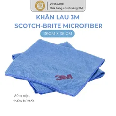 Khăn Lau Đa Năng 3M Scotch-Brite Microfiber SQ21 - Siêu Thấm, Không Xước Bề Mặt, Kích Thước 36x36cm, Bộ 10 Cái
