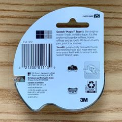 Băng Dính Kỳ Diệu 3M SCOTCH® MAGIC TAPE 122 - Set 3 Cuộn Trong Suốt 19mm x 16,5m, Lý Tưởng Cho Văn Phòng Và Học Sinh