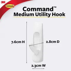 Combo10 vỉ móc dính tường 3M COMMAND™ 17001ANZ, chịu tải 1.3 kg/móc, 2 móc/vỉ, Singapore
