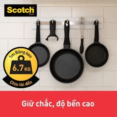Băng Dính Hai Mặt Siêu Chịu Lực 3M Scotch 414-M19 - Kích Thước 19mm x 4m, Chịu Tải 6.7kg/1m, Lý Tưởng Cho Treo Đồ Trang Trí Nội Thất