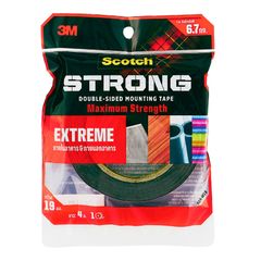 Băng Dính Hai Mặt Siêu Chịu Lực 3M Scotch 414-M19 - Kích Thước 19mm x 4m, Chịu Tải 6.7kg/1m, Lý Tưởng Cho Treo Đồ Trang Trí Nội Thất