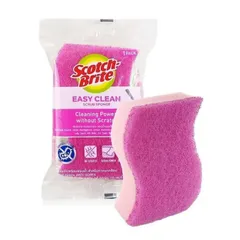 Mút Rửa Bát 3M Scotch-Brite Hình Sóng Màu Hồng - Chống Trầy Xước, Kích Thước 11.5 x 7 cm, Sạch Khuẩn, Tiết Kiệm Thời Gian