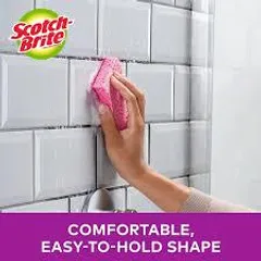 Mút Rửa Bát 3M Scotch-Brite Hình Sóng Màu Hồng - Chống Trầy Xước, Kích Thước 11.5 x 7 cm, Sạch Khuẩn, Tiết Kiệm Thời Gian