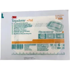 Hộp 25 miếng băng phim dính y tế trong suốt có gạc vô trùng 3M™ Tegaderm™+pad 3589, 9 x 15 cm, Mỹ
