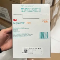 Hộp 25 miếng băng phim dính y tế trong suốt có gạc vô trùng 3M™ Tegaderm™+pad 3586, 9 x 10 cm, Mỹ