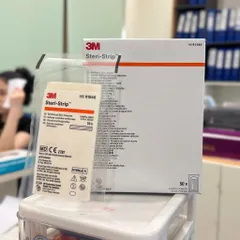 Miếng Dán Y Tế Thay Chỉ Khâu 3M Steri-Strip R1546, 10 Miếng/Túi, Kích Thước 6mm x 100mm - Giải Pháp An Toàn Cho Vết Thương Nhỏ