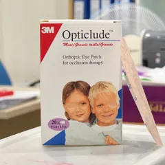 Miếng Dán Mắt Y Tế 3M Opticlude Lớn - Hộp 20 Miếng Dành Cho Trẻ Em Hỗ Trợ Điều Trị Nhược Thị và Lác Mắt | An Toàn, Dịu Nhẹ