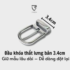 Đầu Khóa Dây Nịt Hợp Kim Cao Cấp 3.4cm - Khóa Thắt Lưng Sang Trọng, Bền Bỉ, Phù Hợp Với Dây Bản Lớn