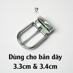 Đầu Khóa Dây Nịt Hợp Kim Cao Cấp 3.4cm - Khóa Thắt Lưng Sang Trọng, Bền Bỉ, Phù Hợp Với Dây Bản Lớn